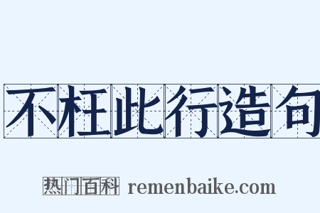 不枉此行造句是什么意思的图片